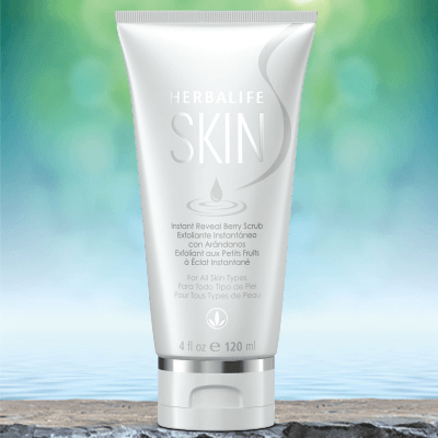 Herbalife SKIN berry seed scrub gently exfoliating dull skin cells for fresh glow