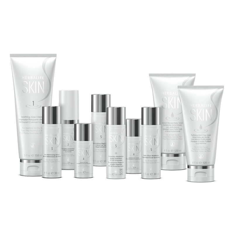 Herbalife SKIN Ultimate Program featuring a complete set of skin care products for normal to dry skin.