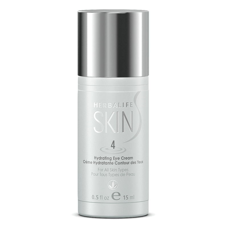 Herbalife SKIN Hydrating Eye Cream in a sleek pump bottle for hydration around the eyes.